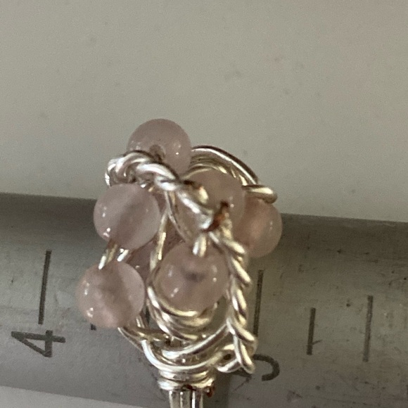 Rose Quartz wire wrapped ring.🌹 - Picture 5 of 6